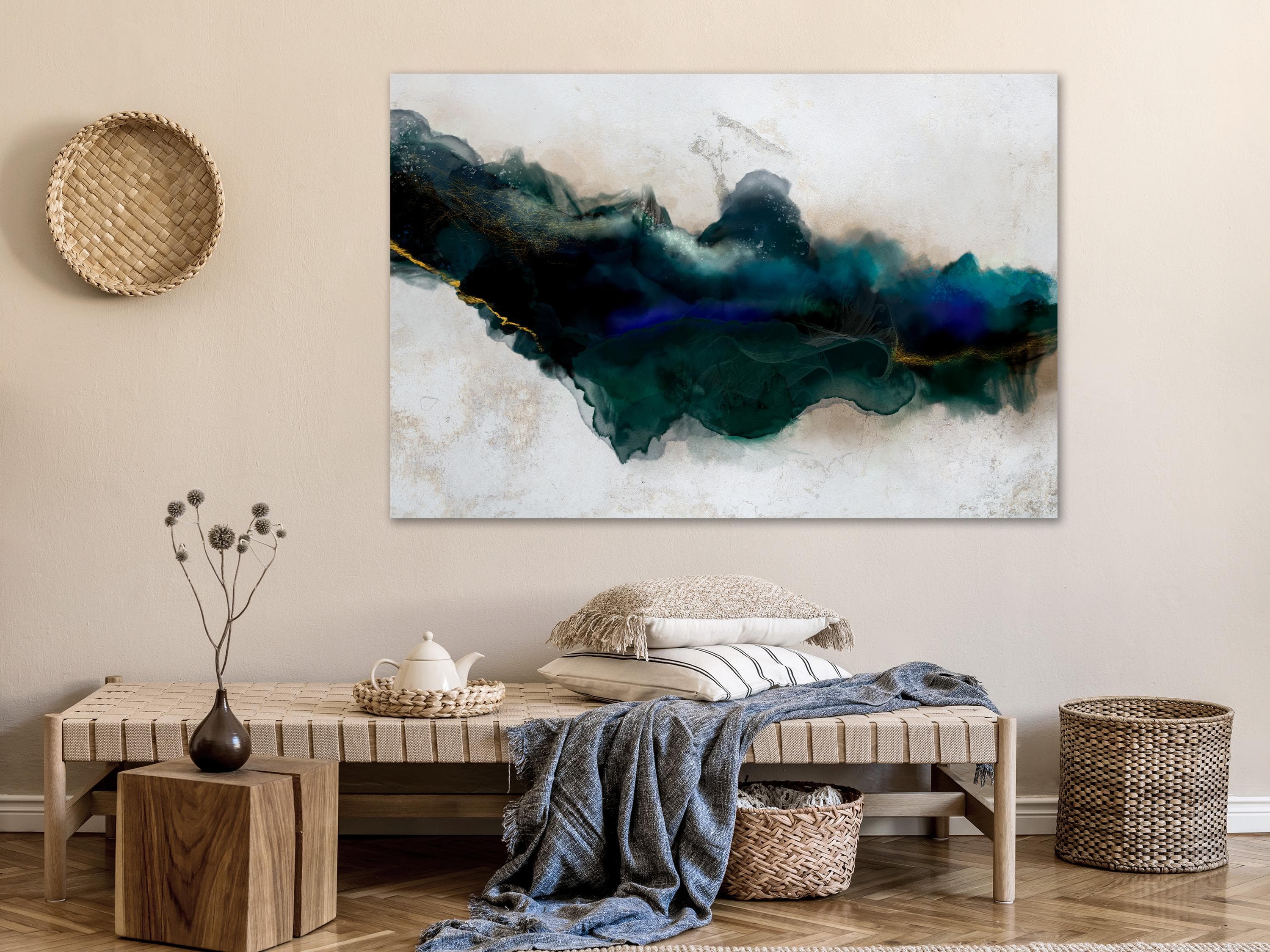 Billede - Rift of Blue (1 Part) Wide - 120 x 80 cm - Premium Print view 2