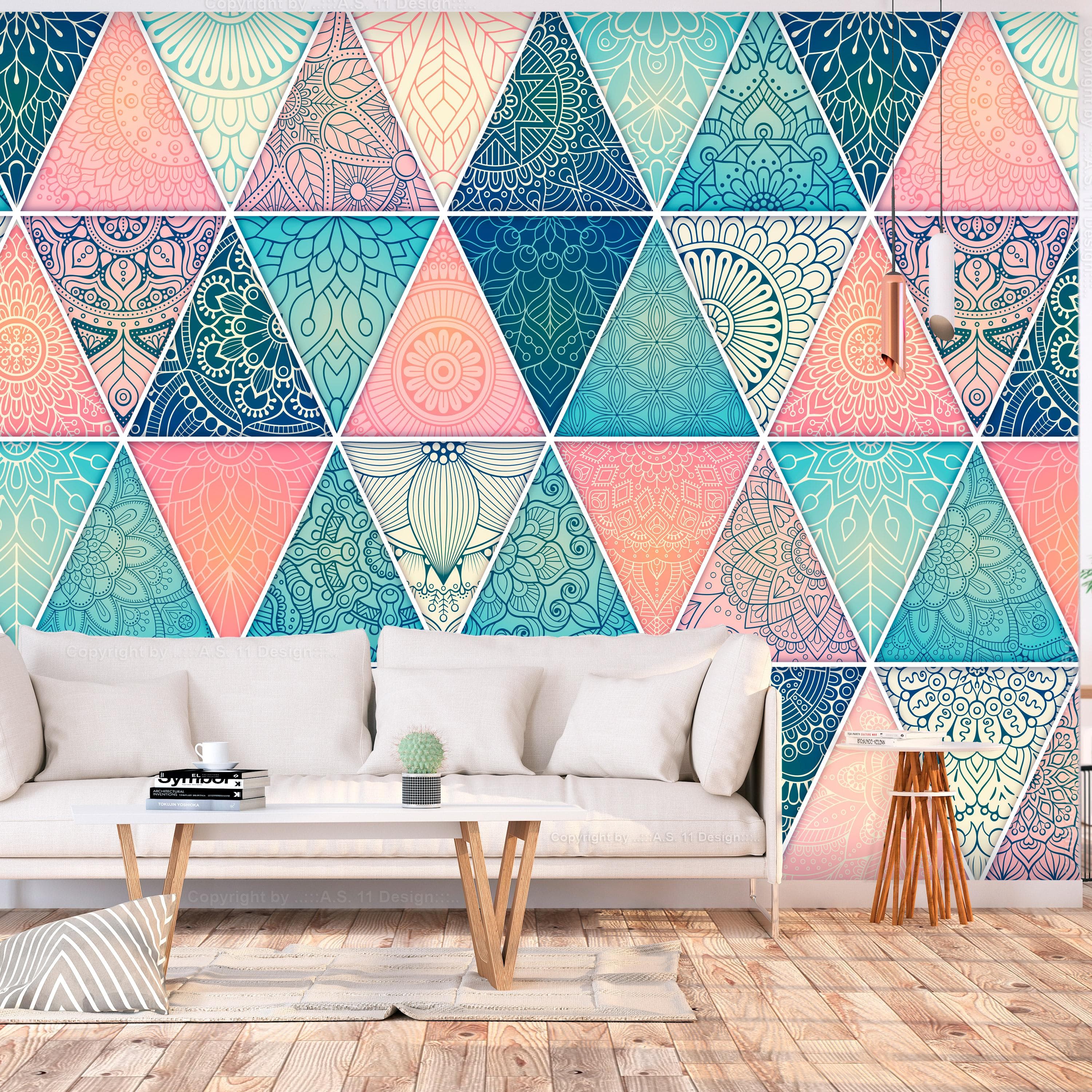 Fototapet - Oriental Triangles - 250 x 175 cm - Premium