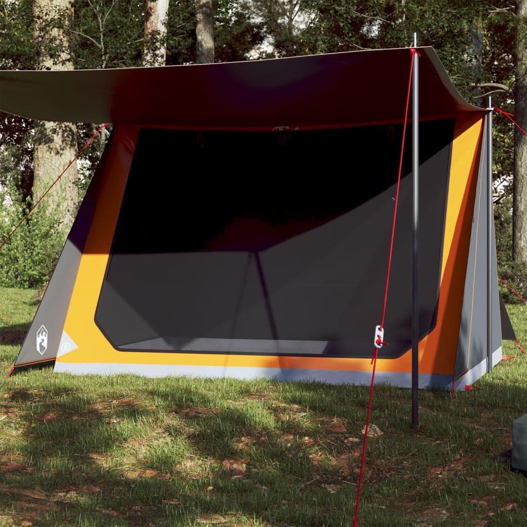 2-personers campingtelt - vandafvisende grå/orange
