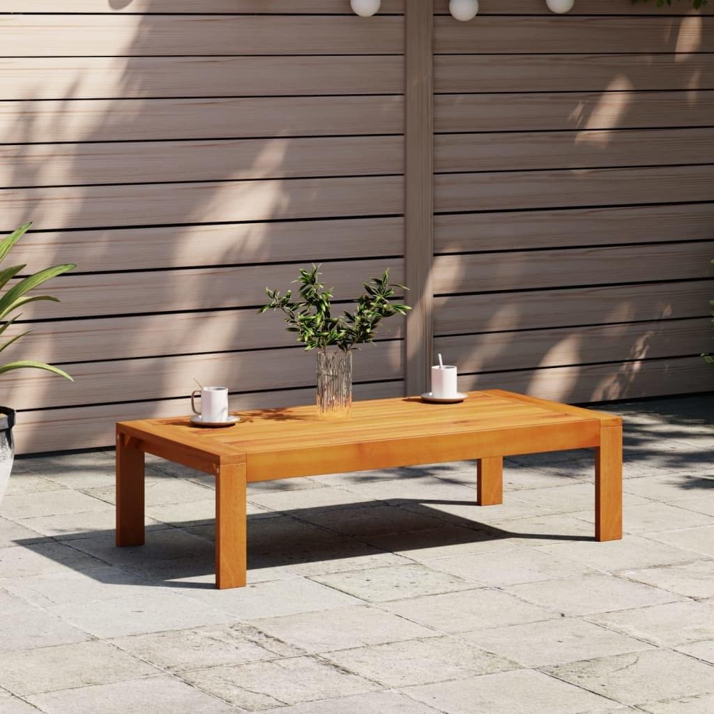 Havebord 100 × 50 × 27 cm i massivt akacietræ - oliefinish