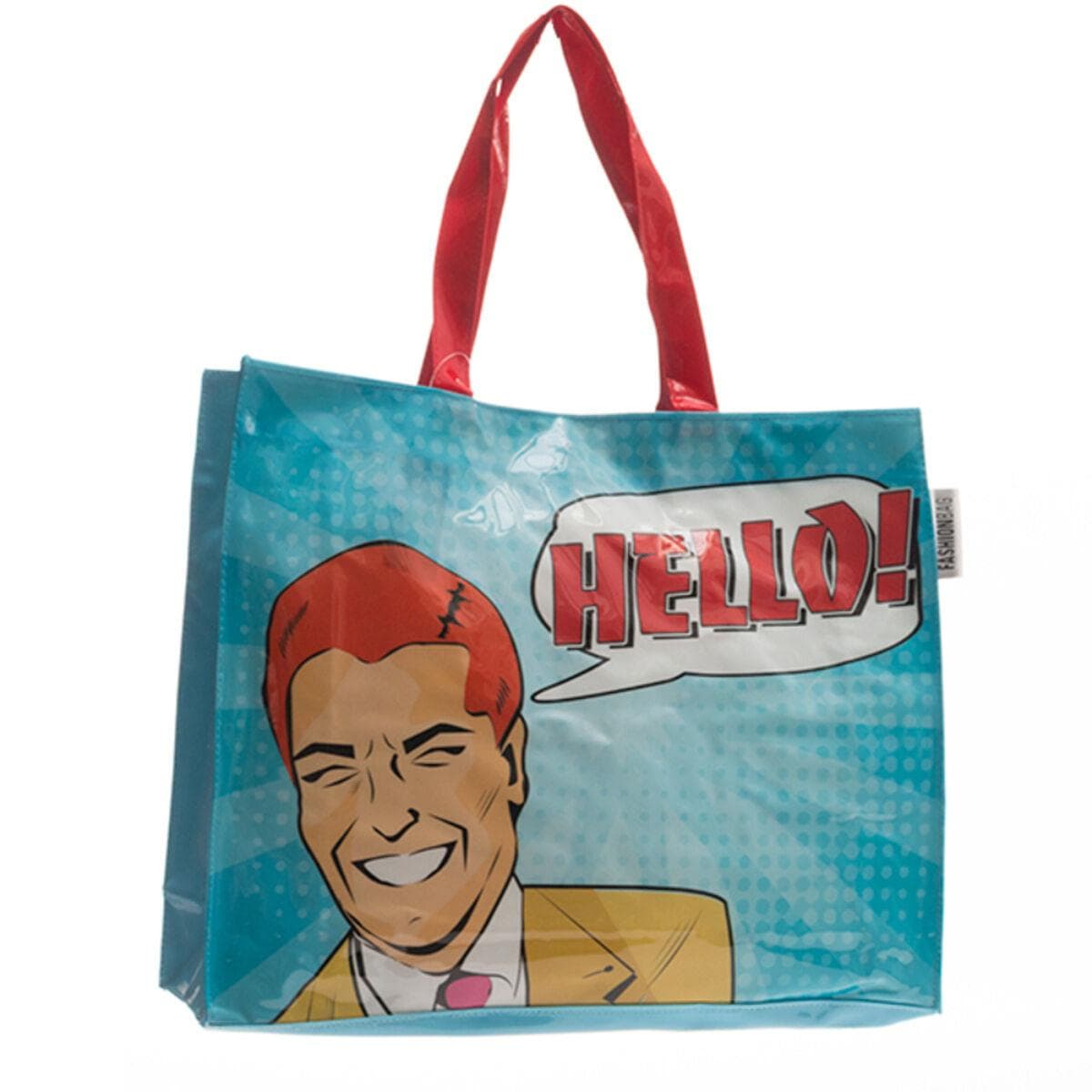 Strandtaske - Hello! pop-art håndtaske i PVC