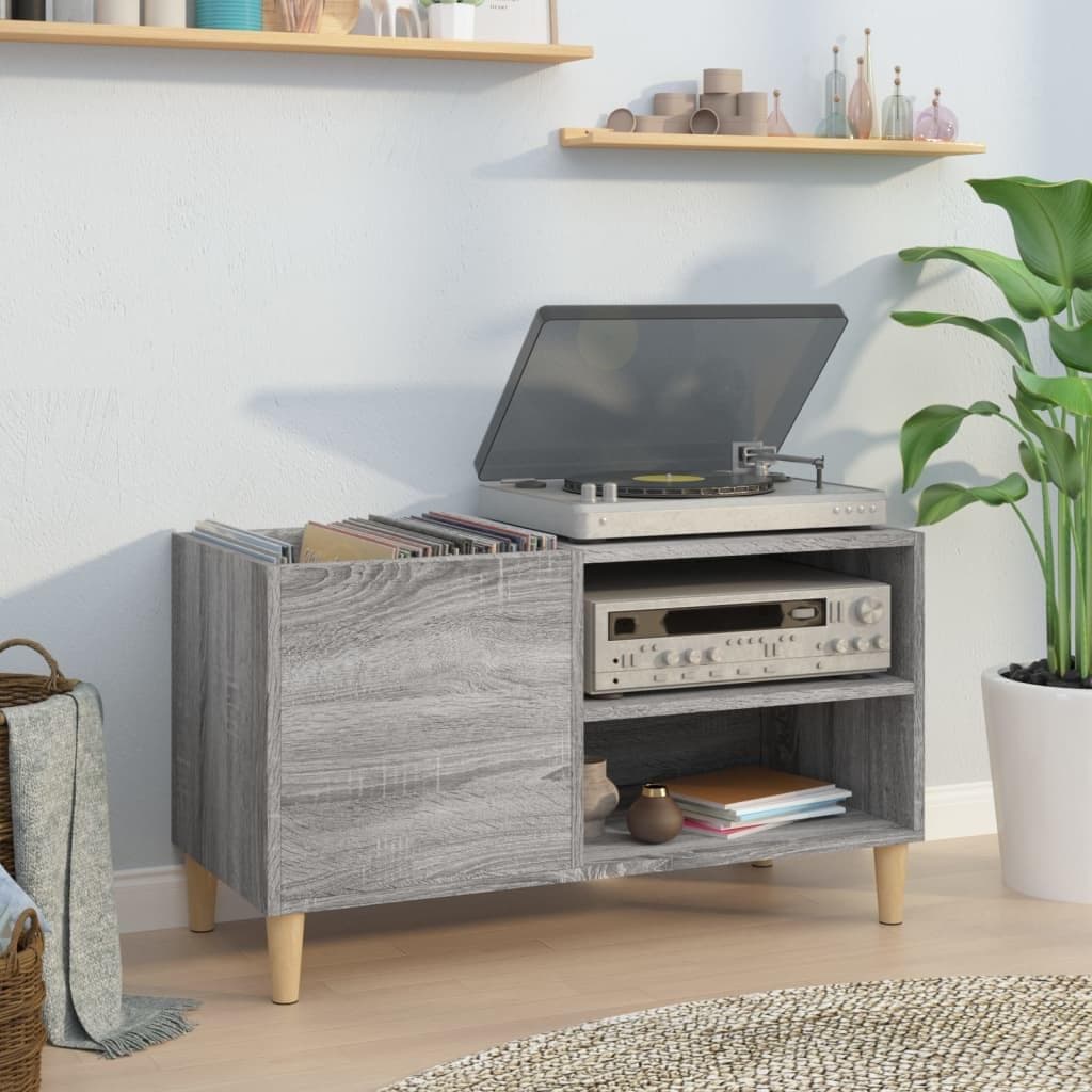 Vinylskab 84,5×38×48 cm i grå sonoma-eg - konstrueret træ