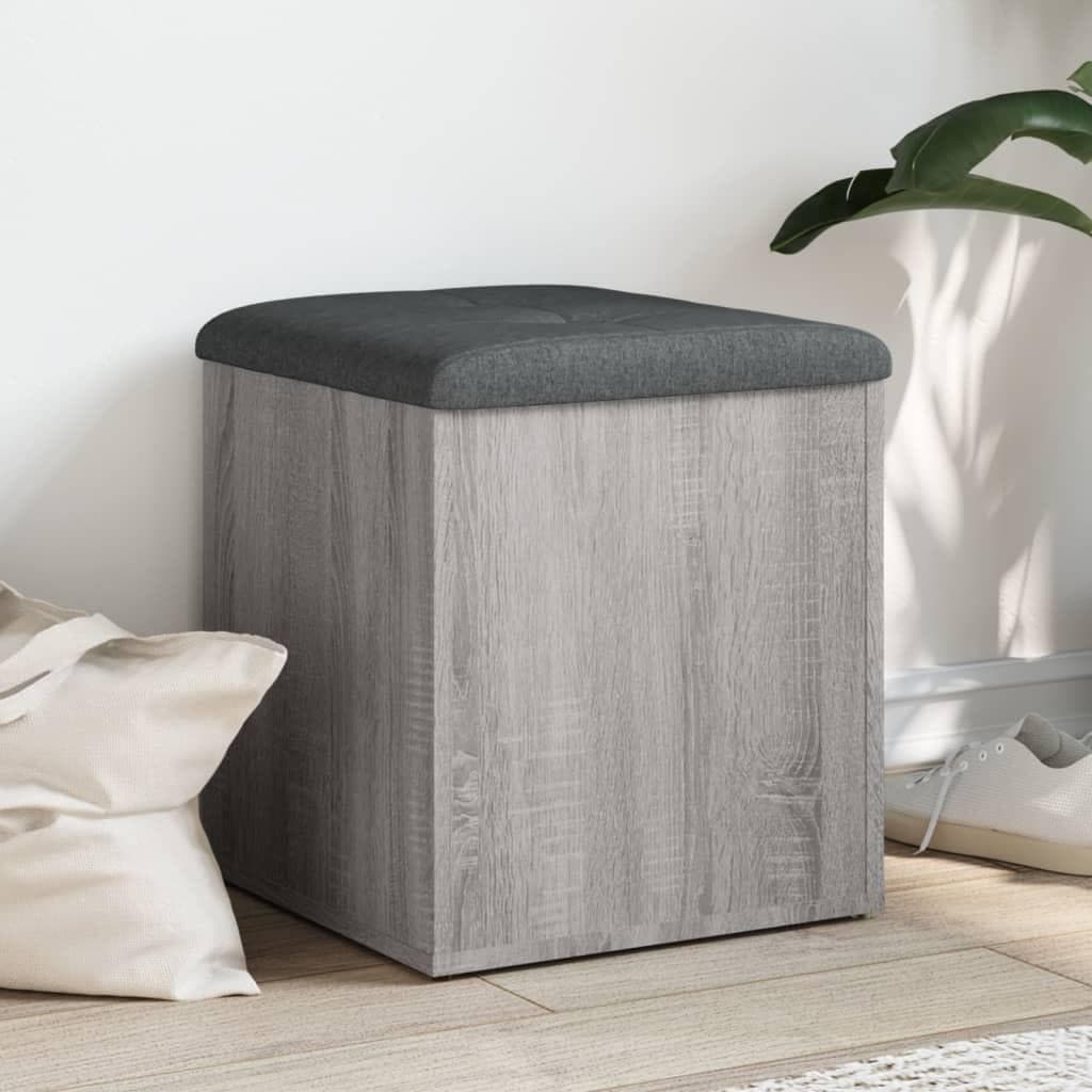Skobænk 42x42x45 cm konstrueret træ grå sonoma-eg