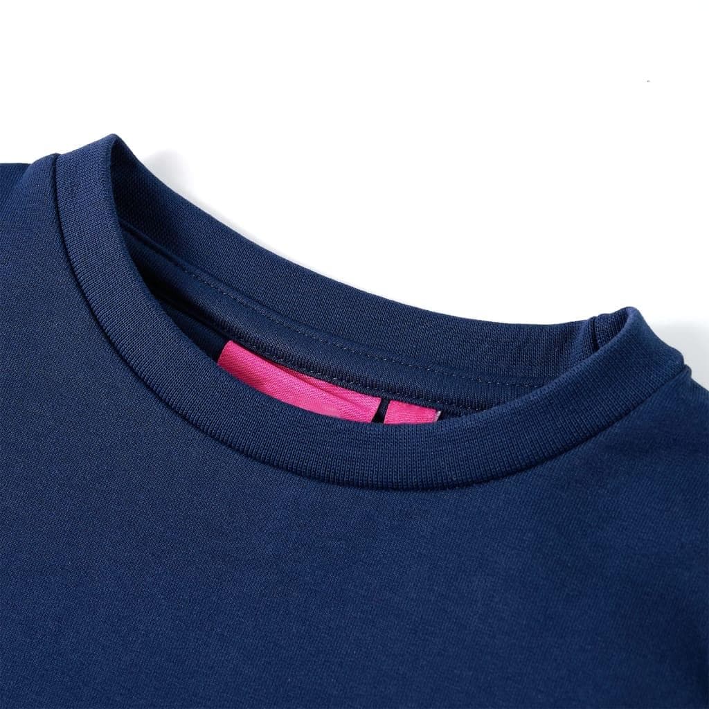 Sweatshirt til børn str. 140 - marineblå med pailletter view 2