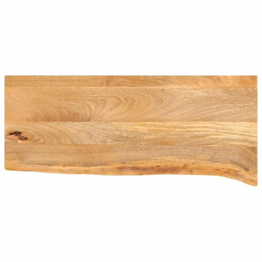 Bordplade i massivt mangotræ 70x40x2,5 cm med naturlig kant