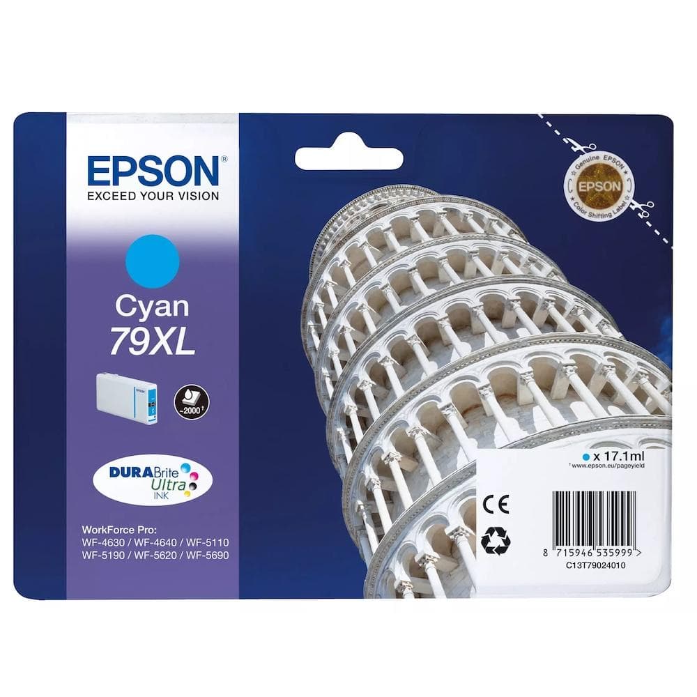 Blækpatron Epson 79XL cyan - høj kapacitet (17,1 ml)