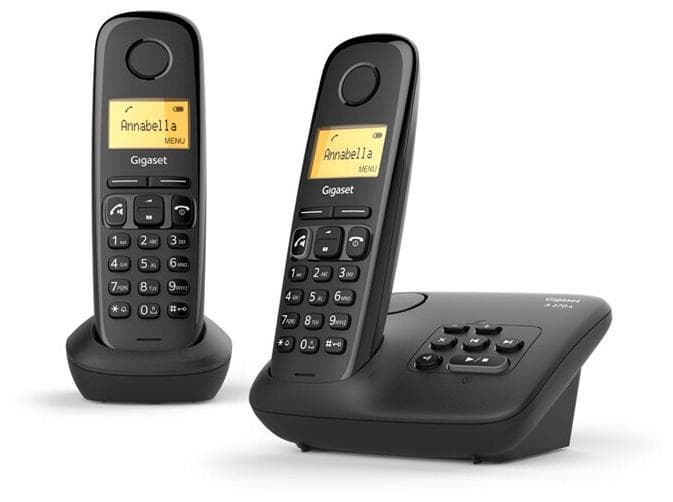 Trådløs telefon Gigaset A270A Duo med svarer - sort