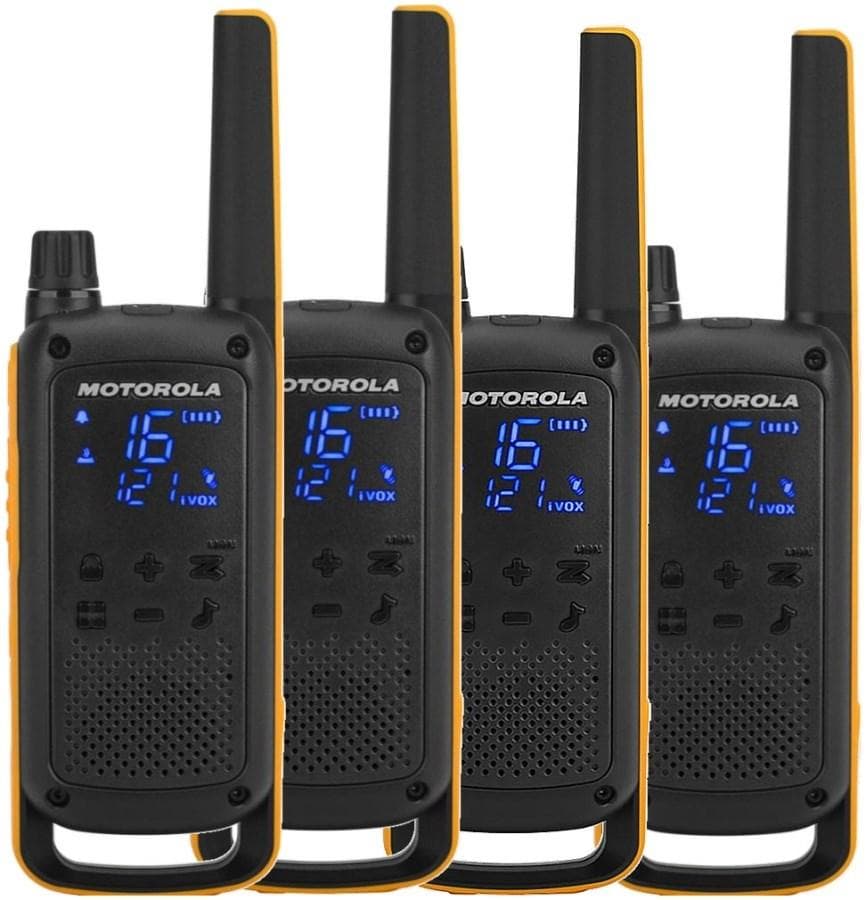 Walkie talkie Motorola Talkabout T82 Extreme Quad Pack - 16 kanaler - sort/orange