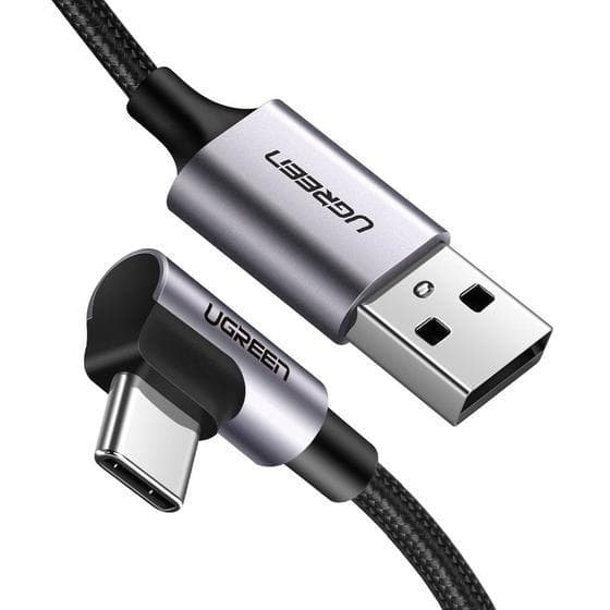 USB-C kabel 1 m - UGREEN USB-A til USB-C, v2.0, sort/sølv