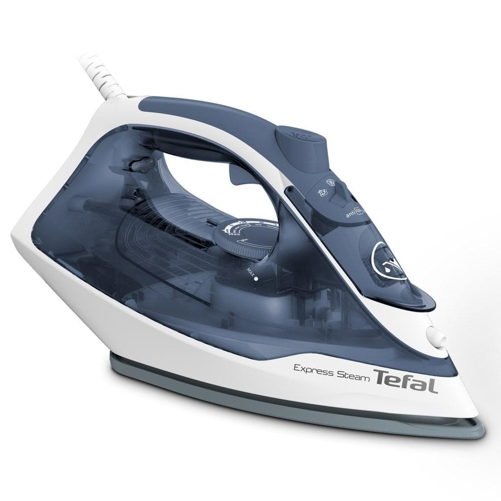 Tefal Express Steam FV2837 dampstrygejern 2.400 W - blå/grå/hvid