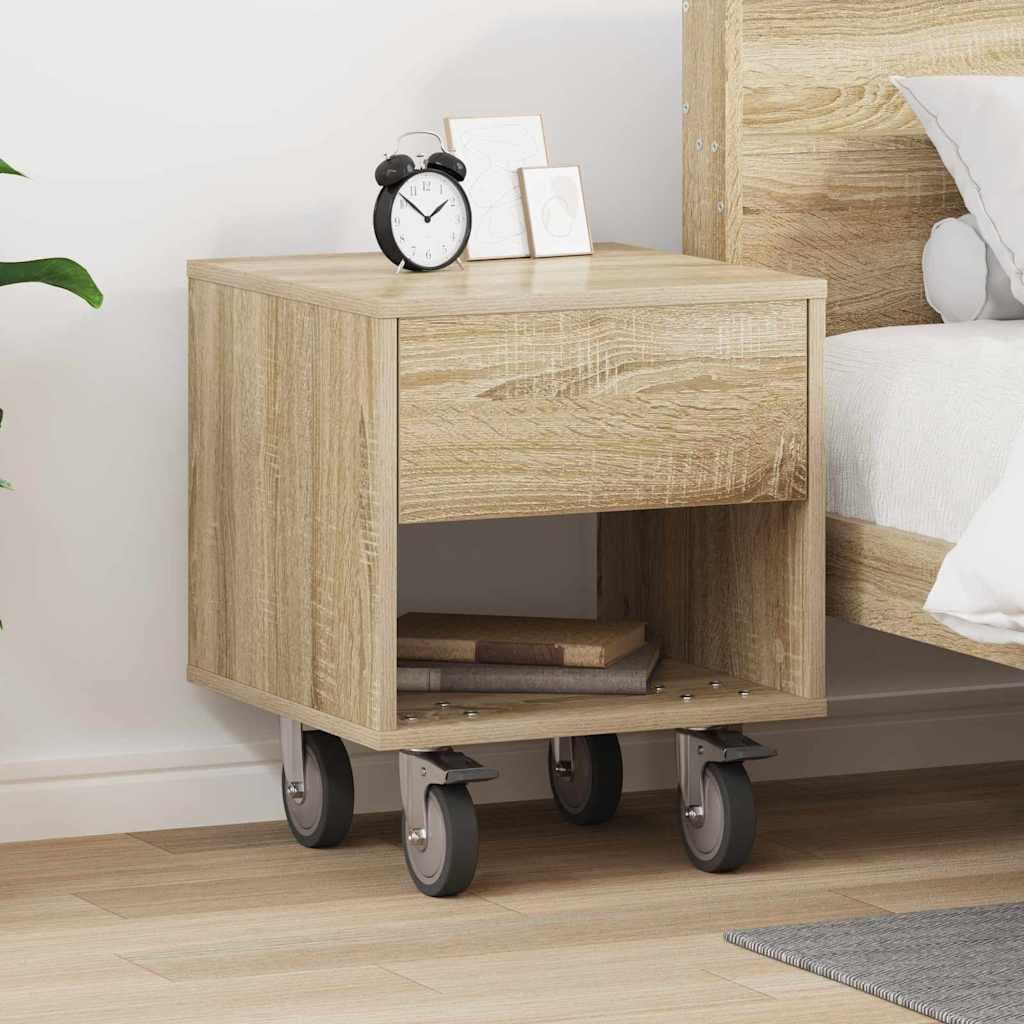 Sengebord i Sonoma eg 40,5 × 40 × 48 cm - konstrueret træ