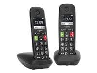 Gigaset E290 Duo trådløs fastnettelefon med opkalds-ID - sort (2 håndsæt)