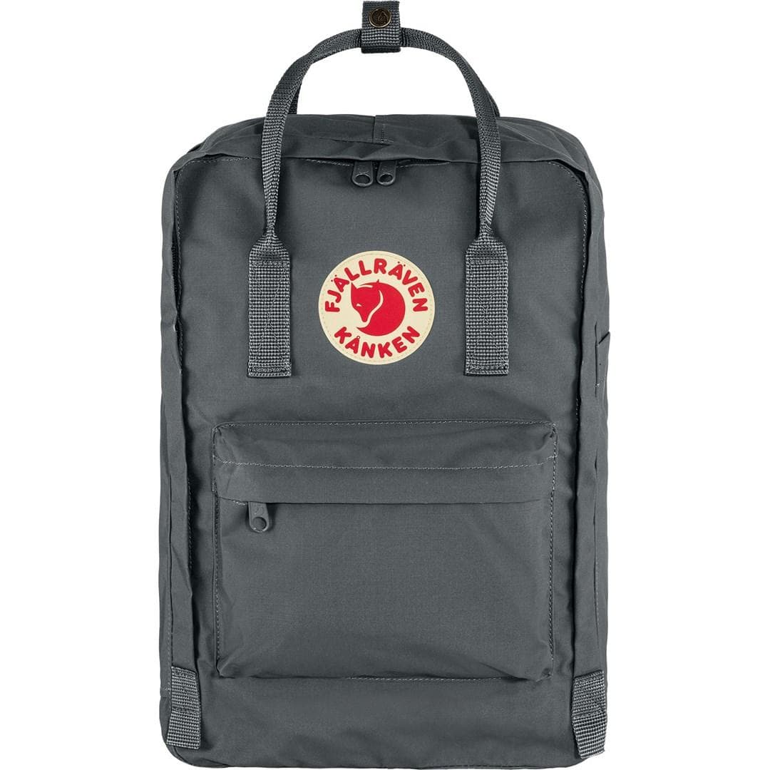 Fjällräven Kånken Laptop 15" – grå rygsæk til hverdag med PC‑rum, 18 l