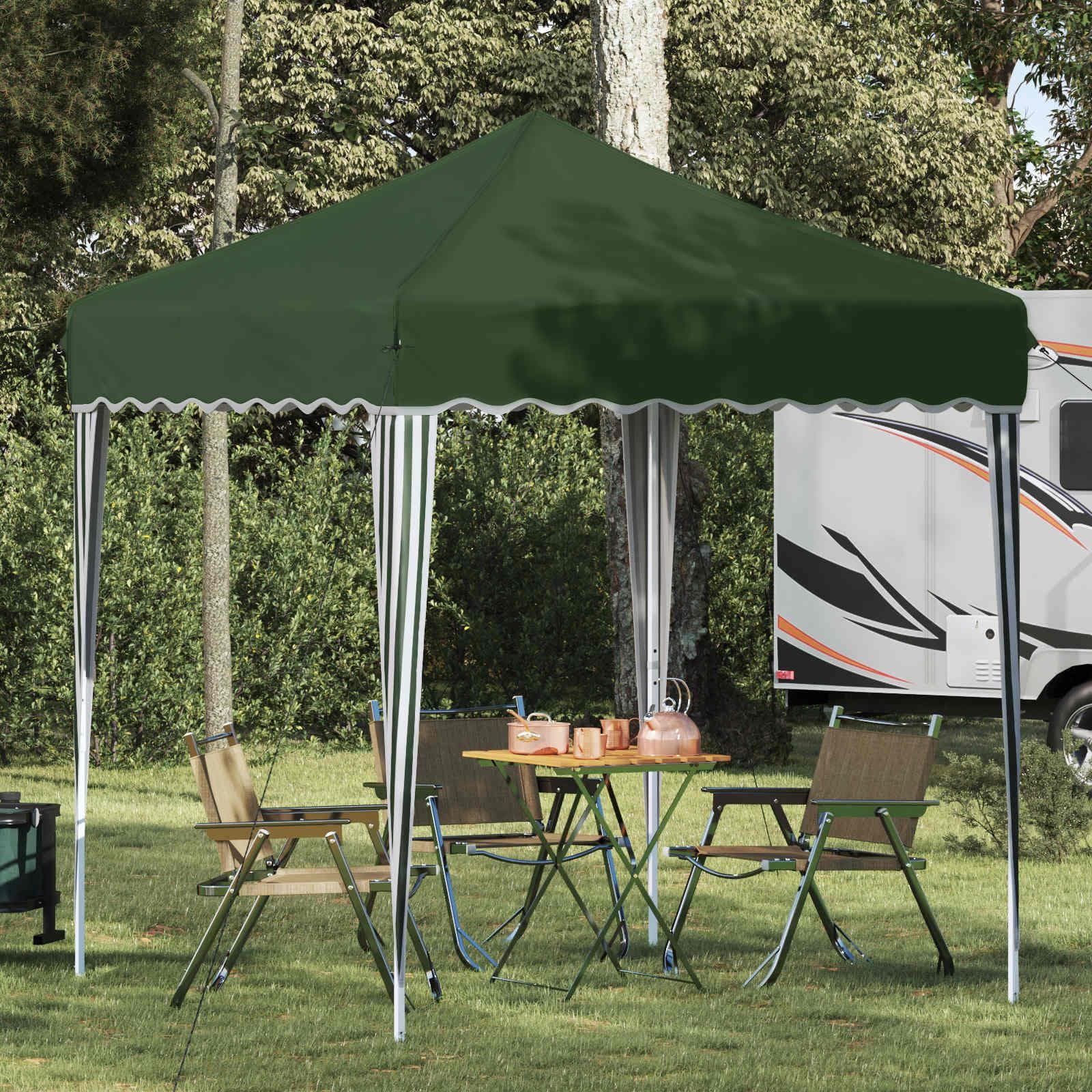 Pop-up festtelt 195 x 195 x 245 cm - grøn i Oxford-stof