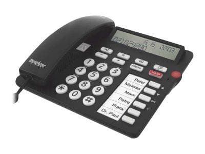Tiptel Ergophone 1300 fastnettelefon med ledning og LCD-skærm