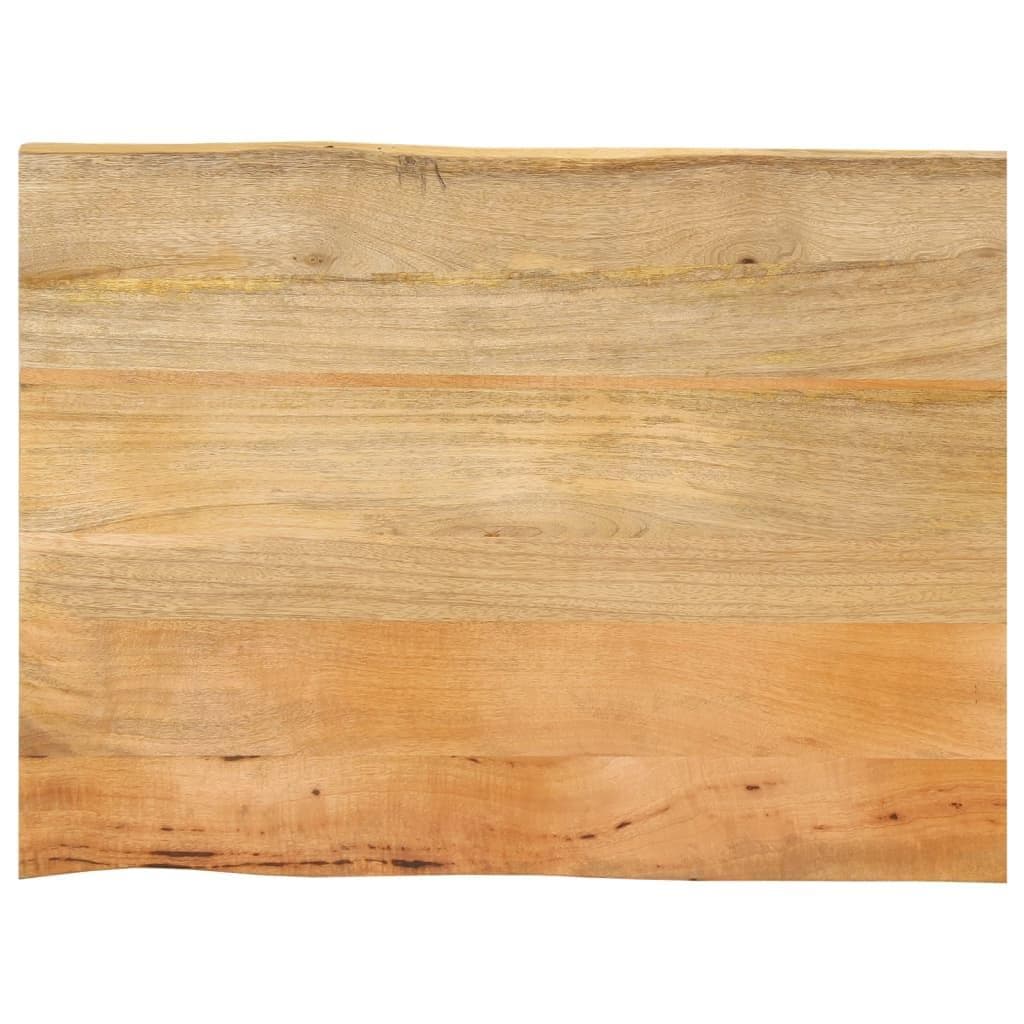 Bordplade i massivt mangotræ 70 x 60 cm med naturlig kant