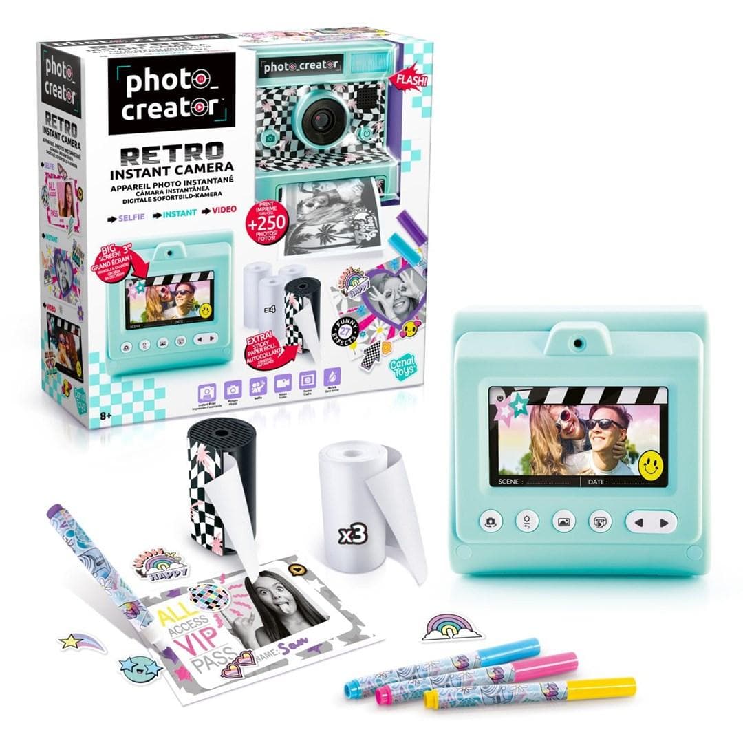 Photo Creator Retro Instant-kamera - grøn legetøjskamera til børn 8+
