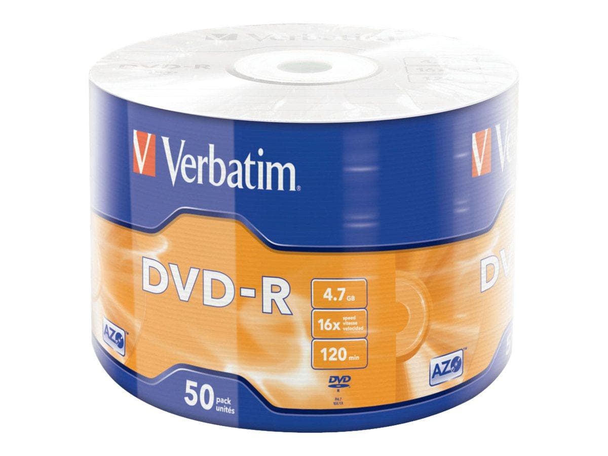Verbatim DVD-R 4,7 GB 16x - 50-pak på spindle