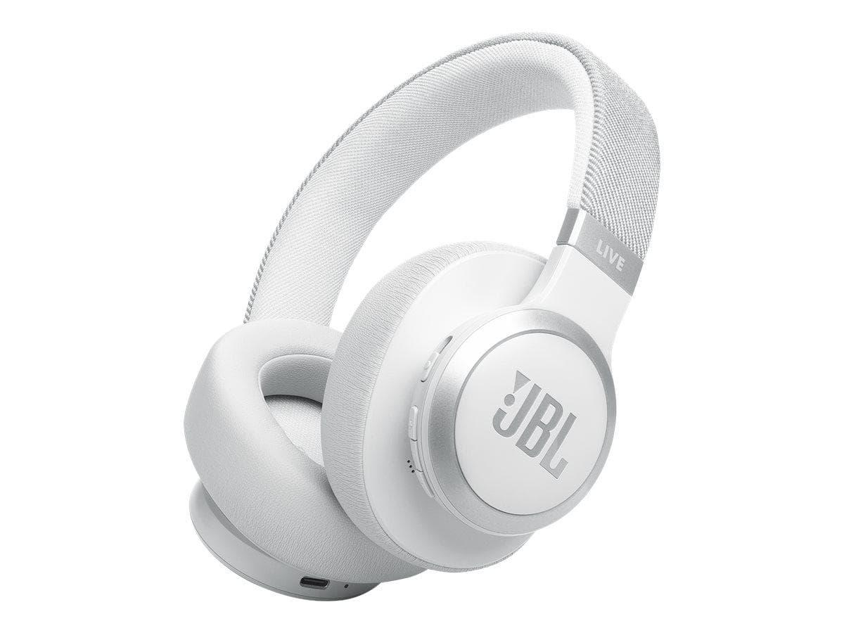 Høretelefoner over-ear JBL Live 770NC - trådløs/med kabel - hvid