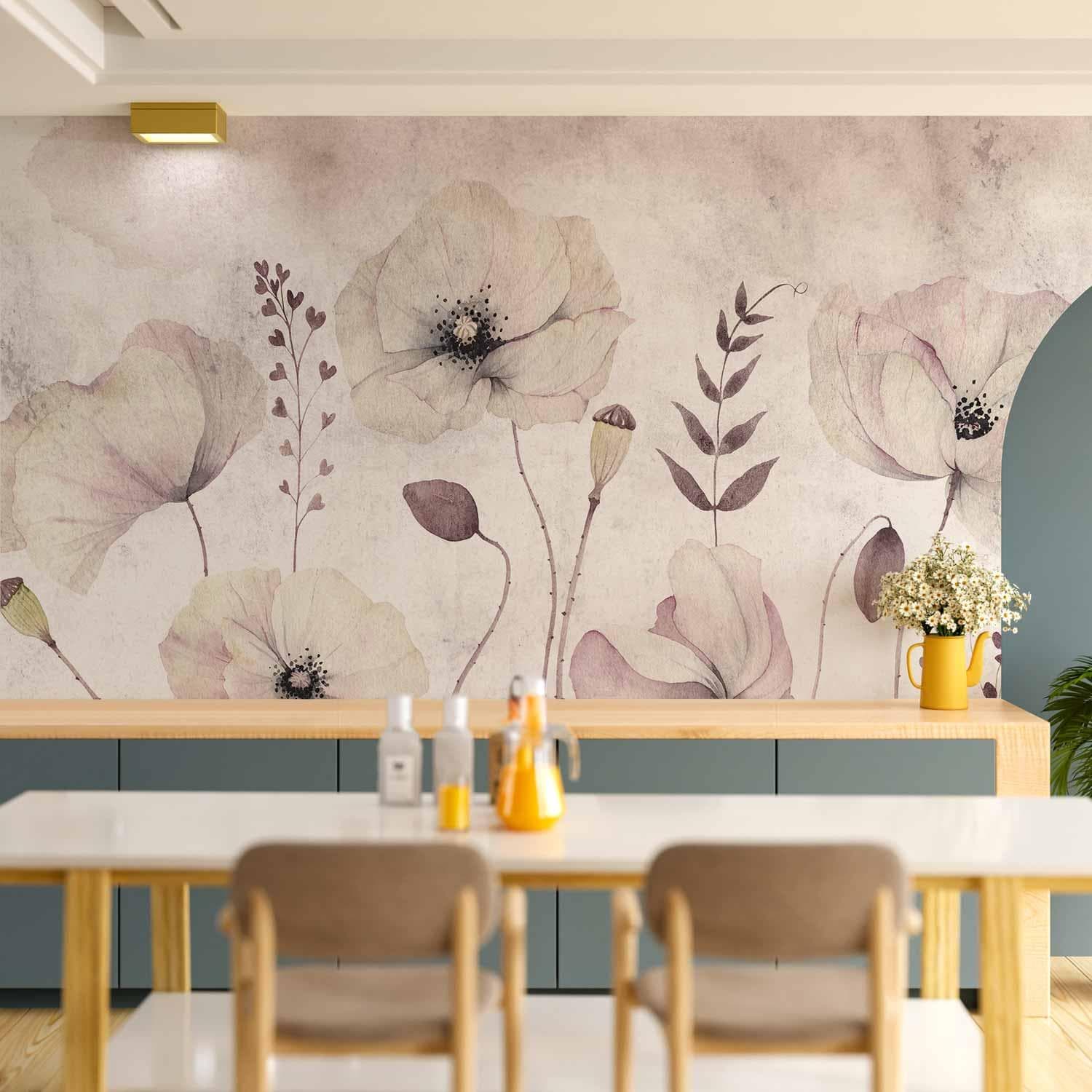 Fototapet Floral Moment med blomster - 450 x 315 cm - Vandtæt
