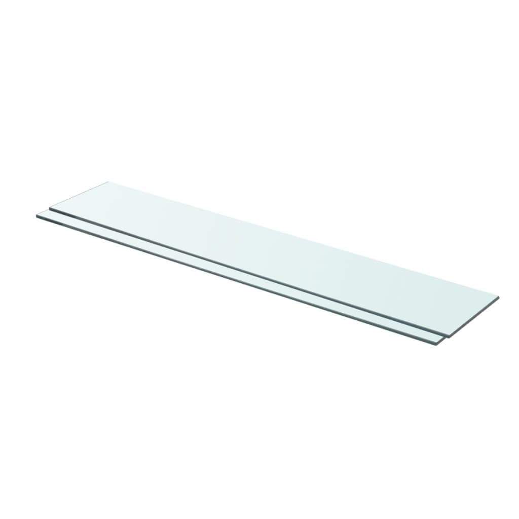 Glashylder 2 stk. - klar 80 × 15 cm, hærdet glas