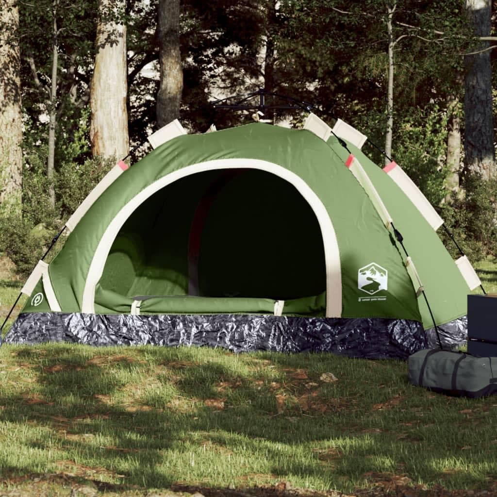 3-personers campingtelt vandafvisende quick-release grøn