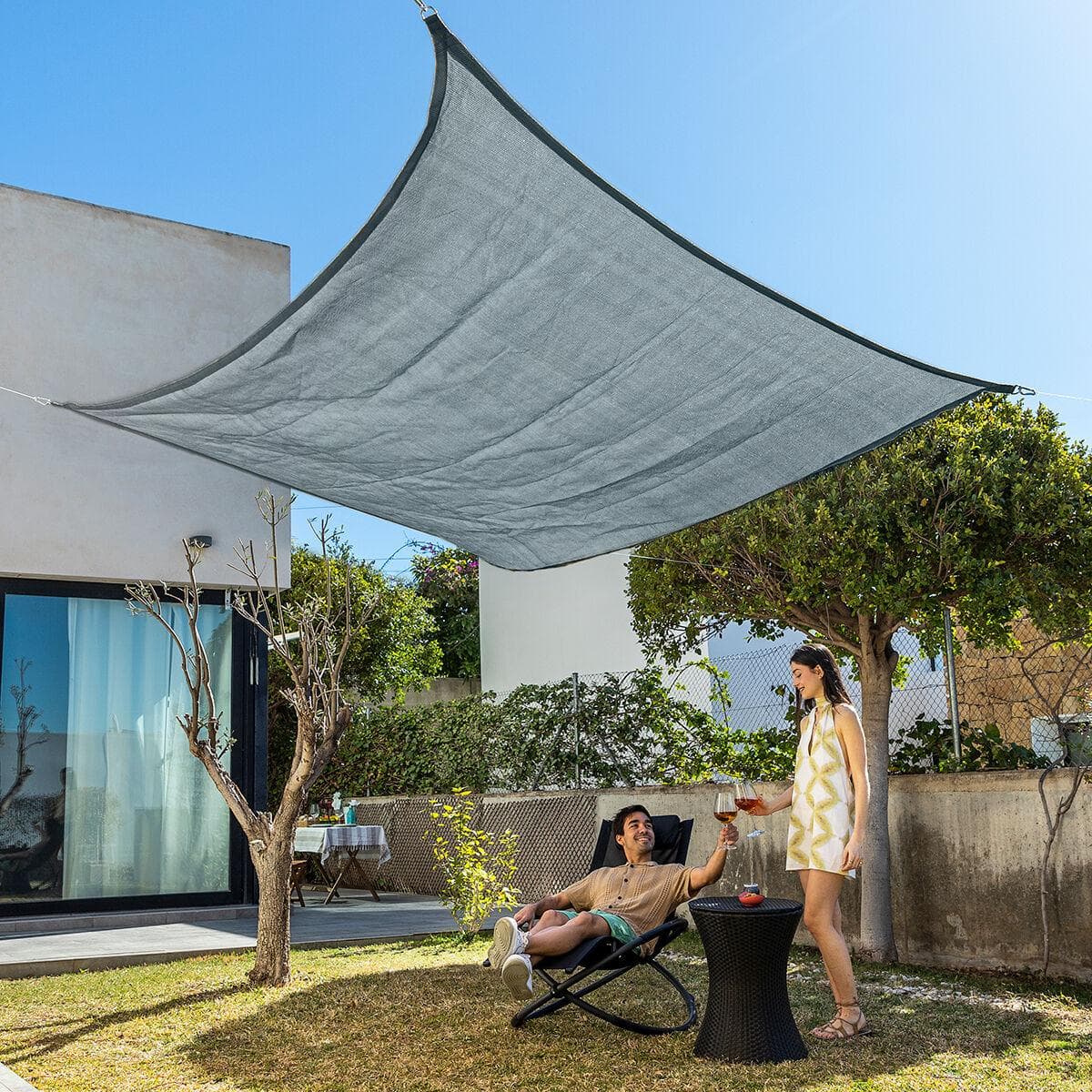 Shazail rektangulært skyggesejl 2 × 3 m - Beige