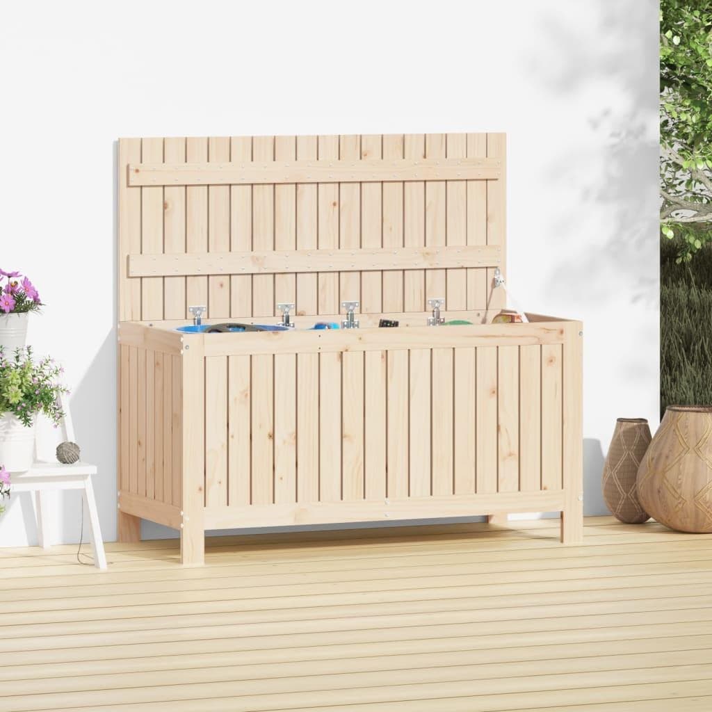 Opbevaringskasse til haven 115×49×60 cm - massivt fyrretræ
