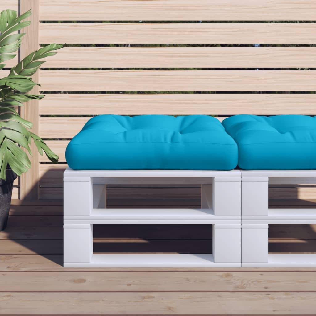 Pallehynde 50×50×12 cm - stof, blå