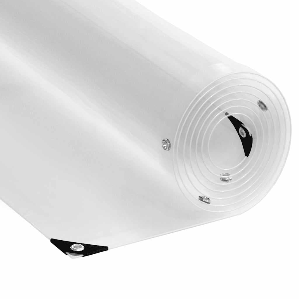 Klar presenning med øjer 4 × 4 m - PVC, transparent