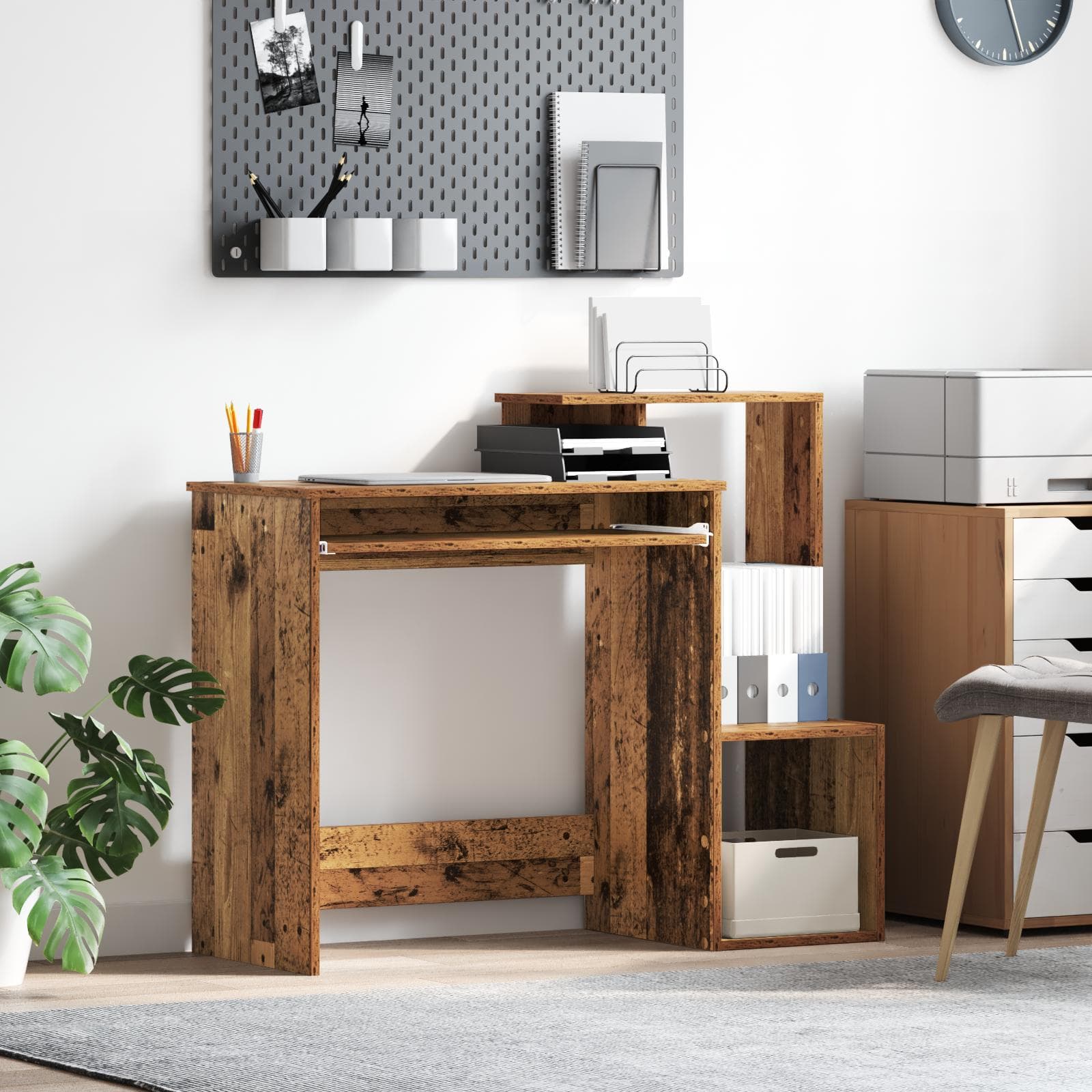 Bord med hylde Gammelt træ 106 x 40 x 88.5 cm Konstrueret træ