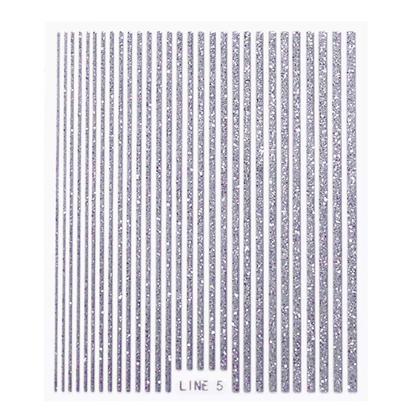3D-negletape - Sølvglitter