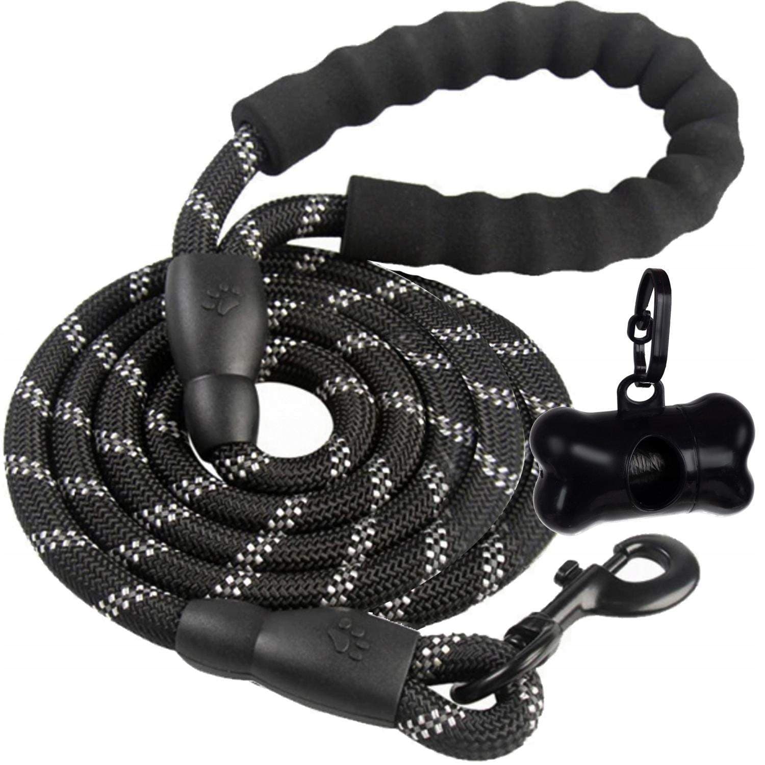 Hundesnor med refleks og poopposeholder - 5 m