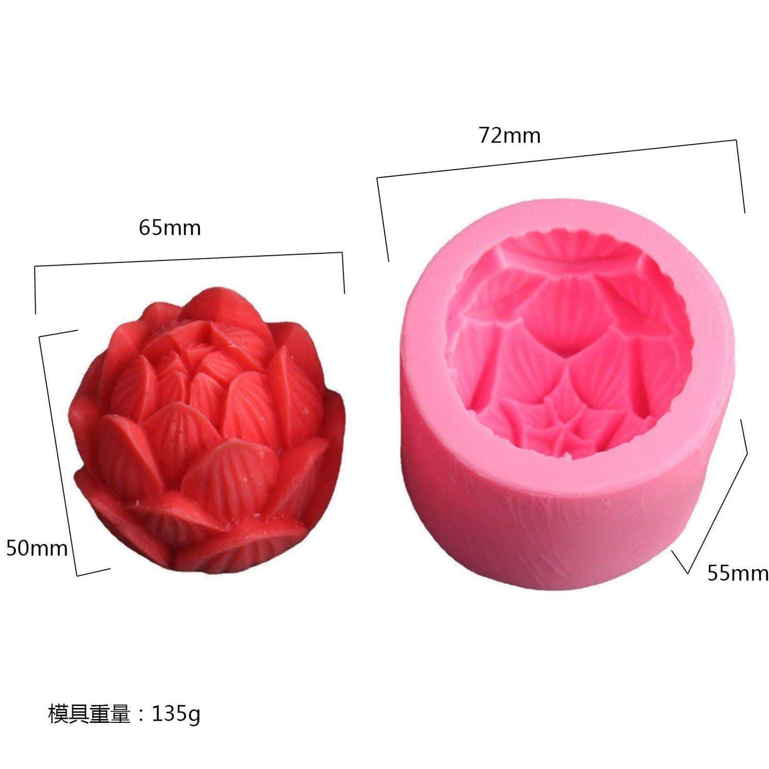 Multifunktionel 3D Form - Rose - Silikone view 2