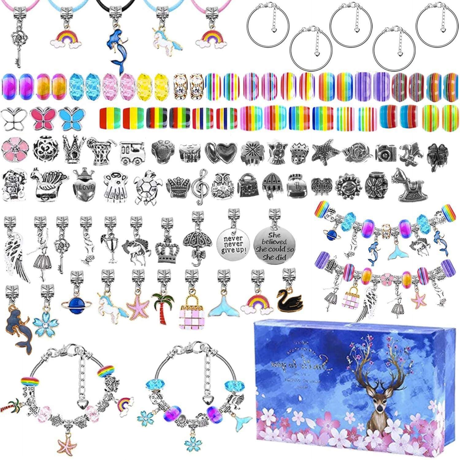 Sæt til smykkeproduktion - perler og charms view 2