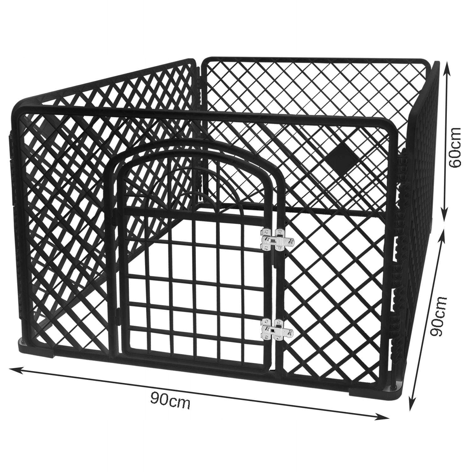 Legeplads til kæledyr - sort - 90 x 90 x 60 cm view 2