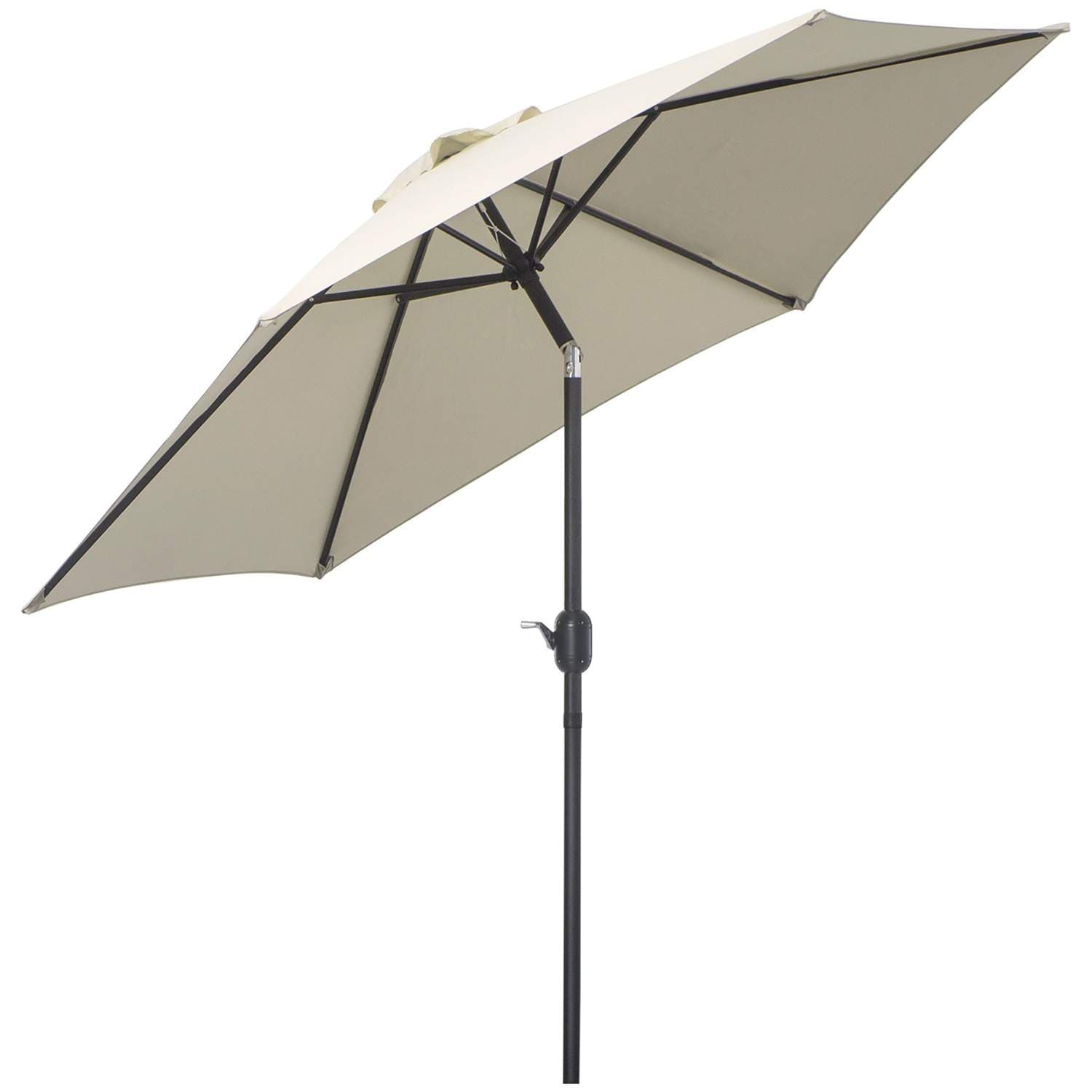 Beige sammenklappelig haveparaply ∅2,7m