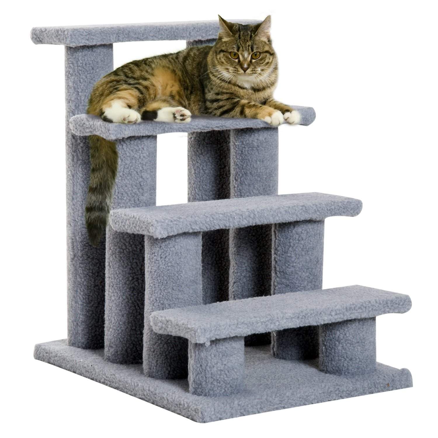 Grå dyretrappe 4 trin til kat og hund