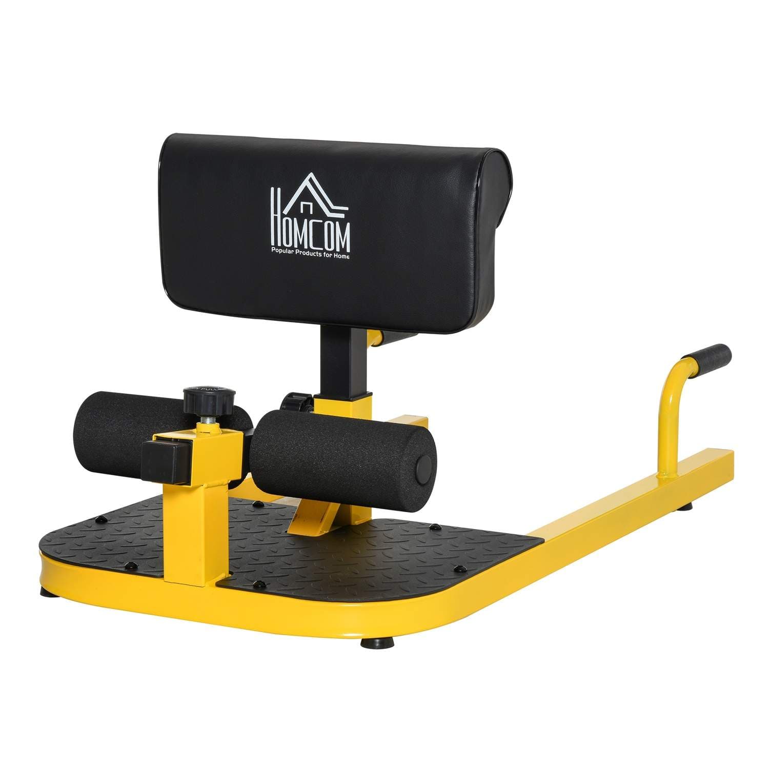 Justerbar Sissy Squat Trainer 3-i-1, gul/sort