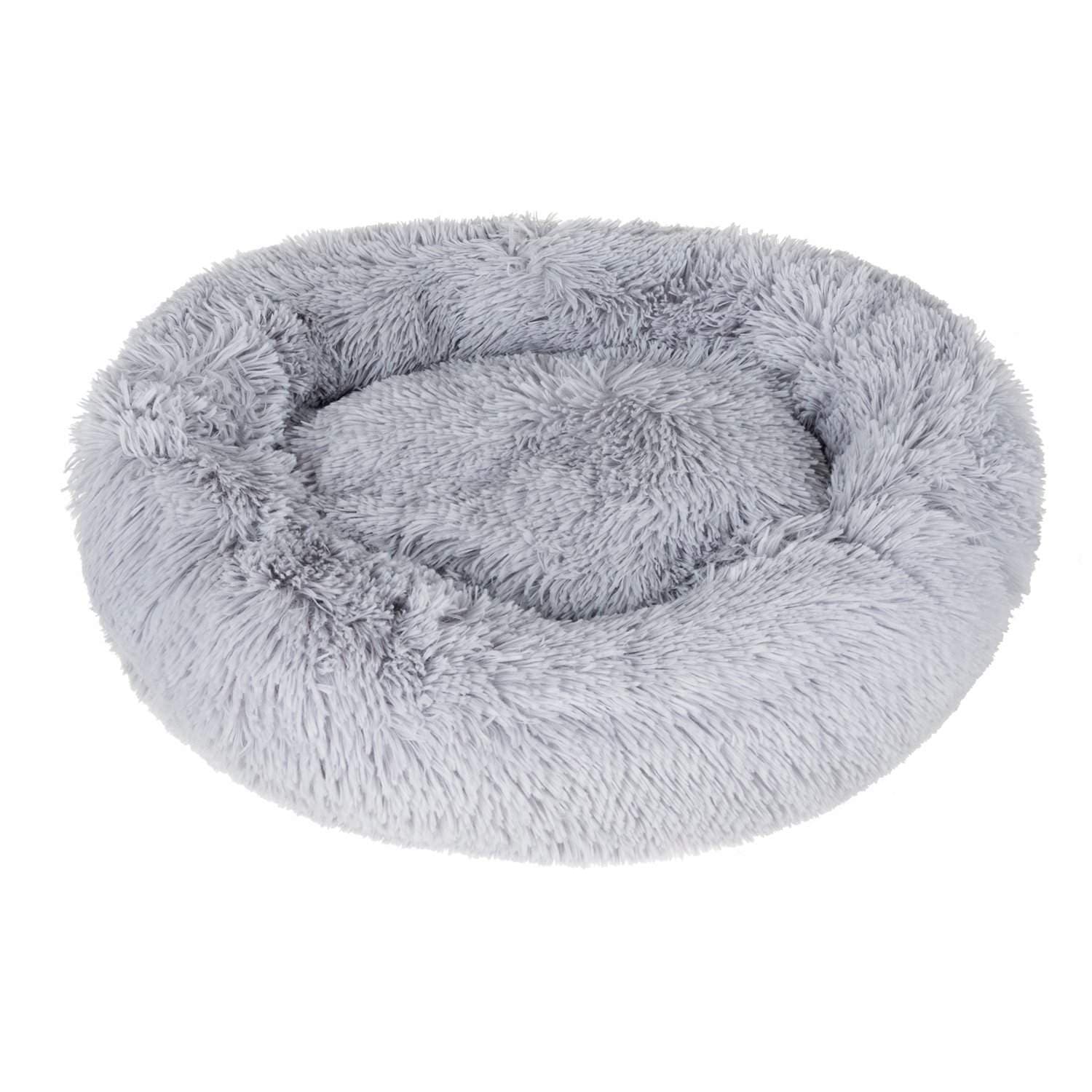 Fluffy hundeseng grå