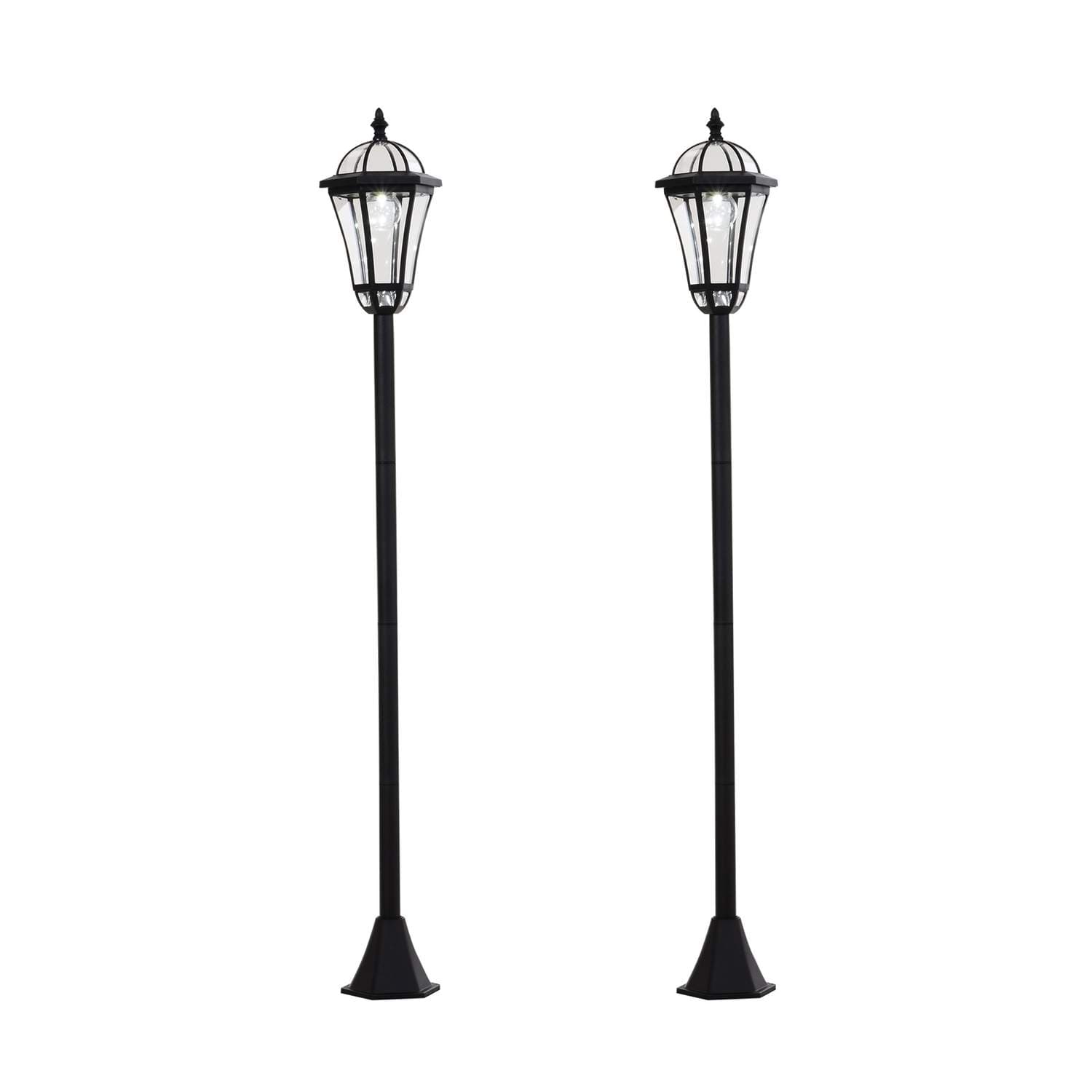 2-delt LED solcellegadebelysning, IP44, energibesparende tilstand
