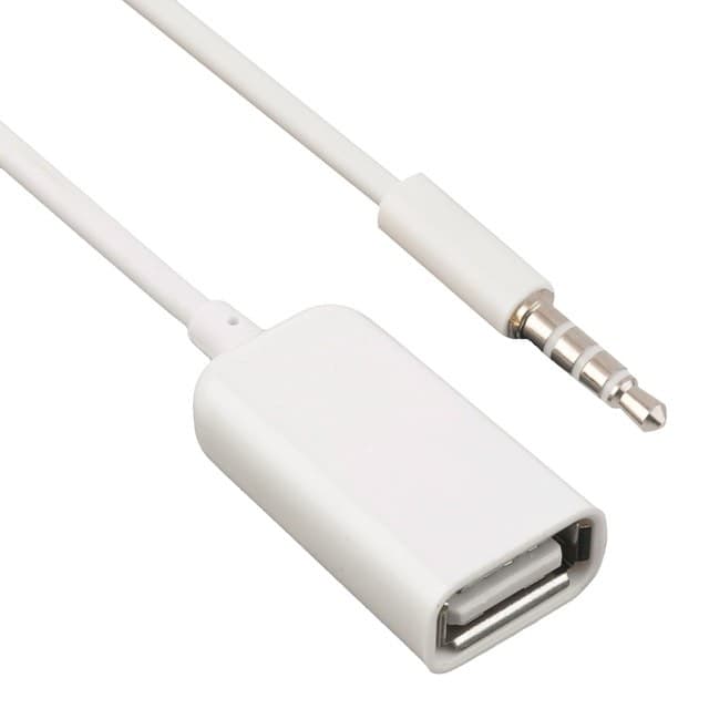 3.5mm Aux-han til USB-hun adapterkabel view 2