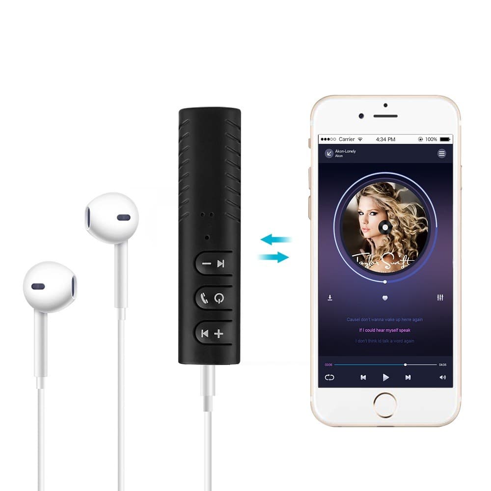 Bluetooth AUX Adapter - Indbygget Mikrofon view 2