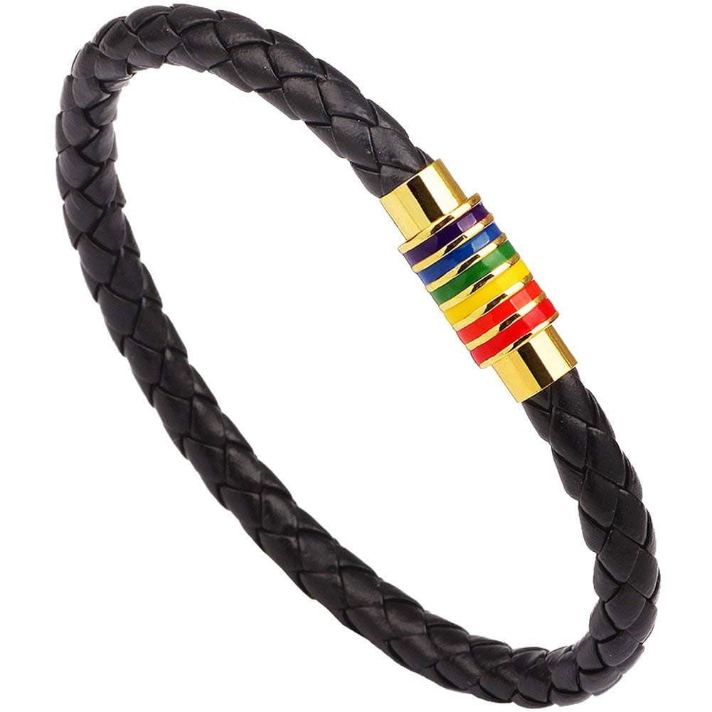 Pride Armbånd - Golden Rainbow - Magnetisk
