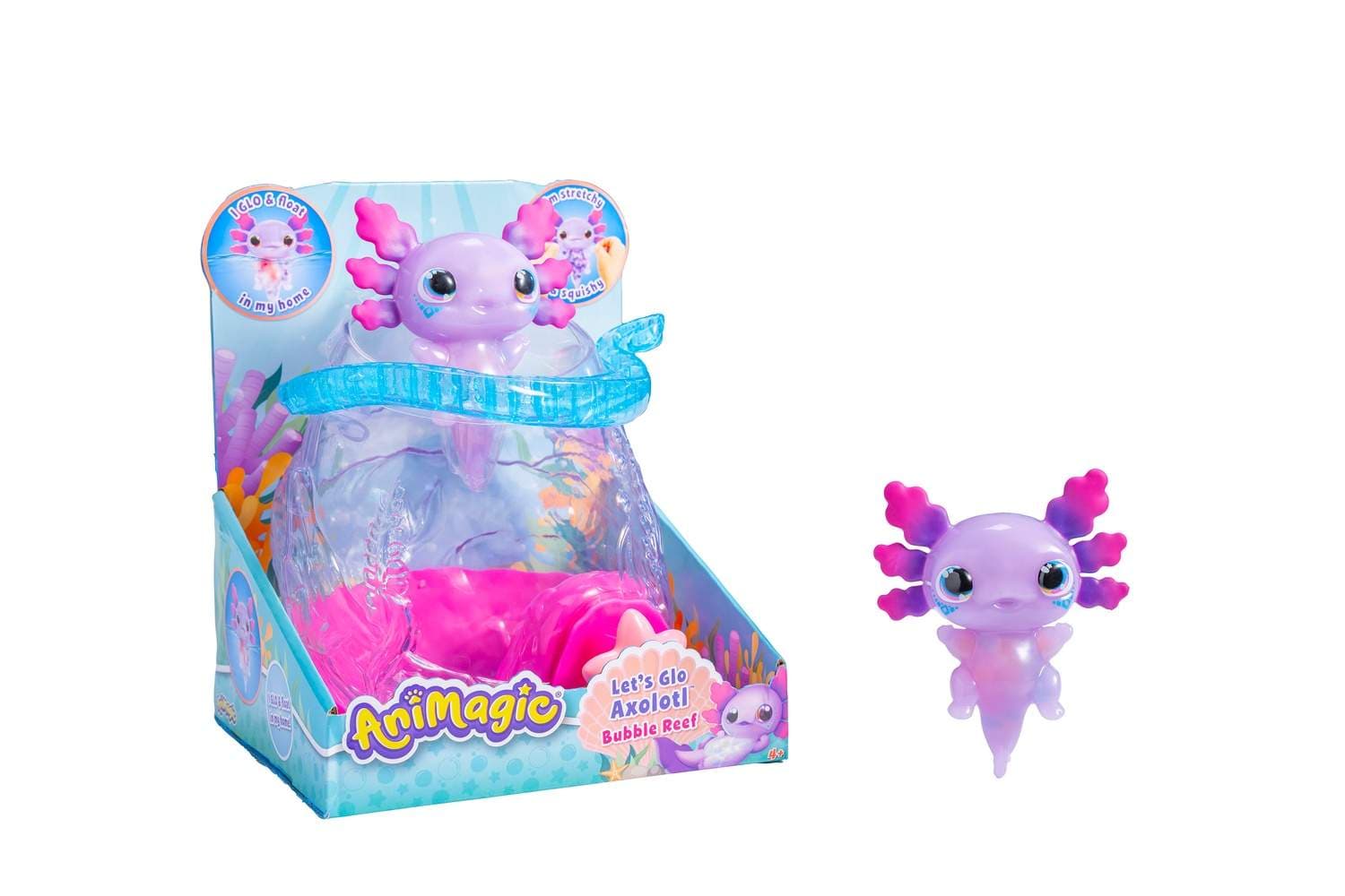 Animagisk Let´S Glo Axolotl Bubble Reef