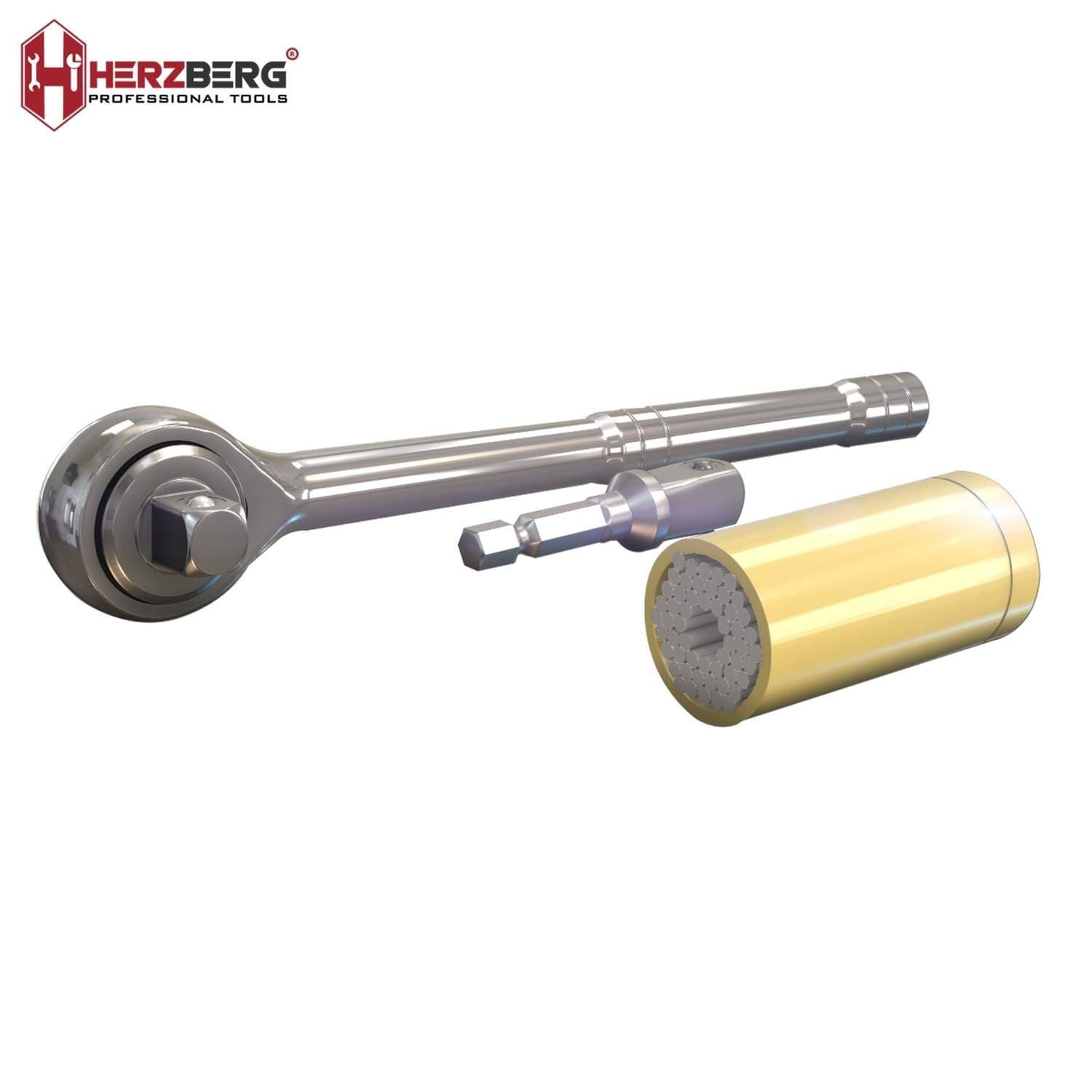 Herzberg HG-5031: 3 stk. universal topnøgle view 2