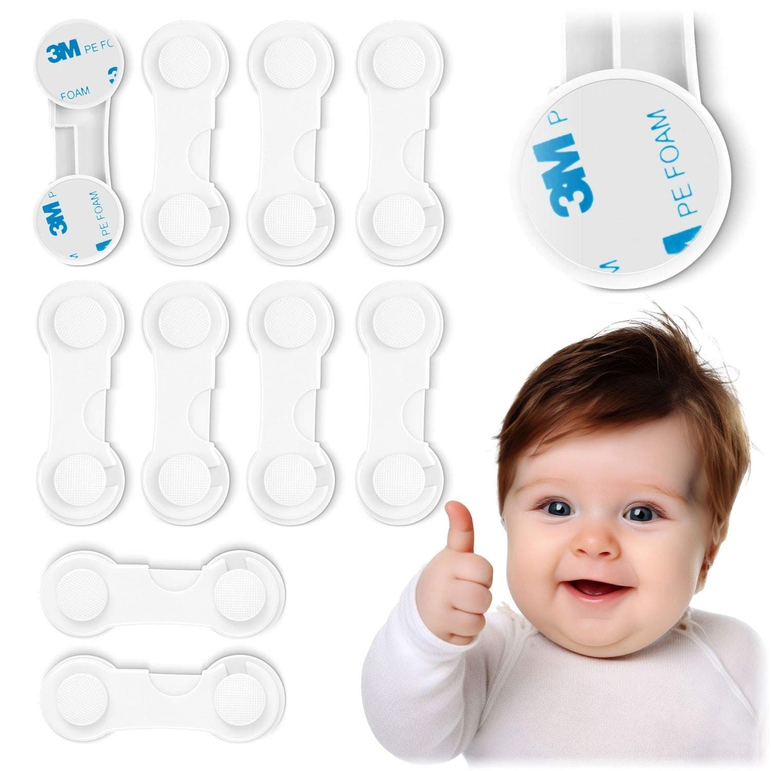 Ricokids 798300 skabsåbningsbeskyttelse 10 stk hvid
