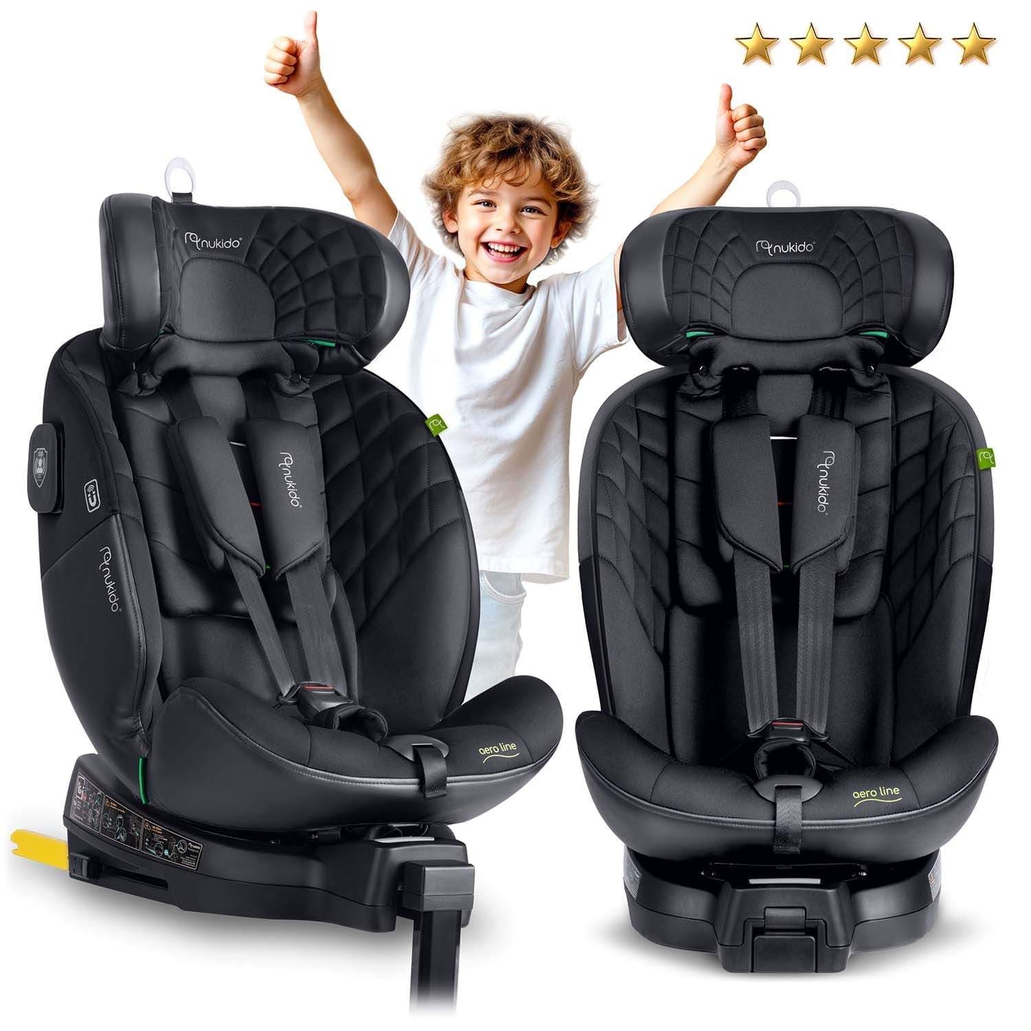 Nukido Aero Line Autostol Sort 0-36kg ISOFIX view 2