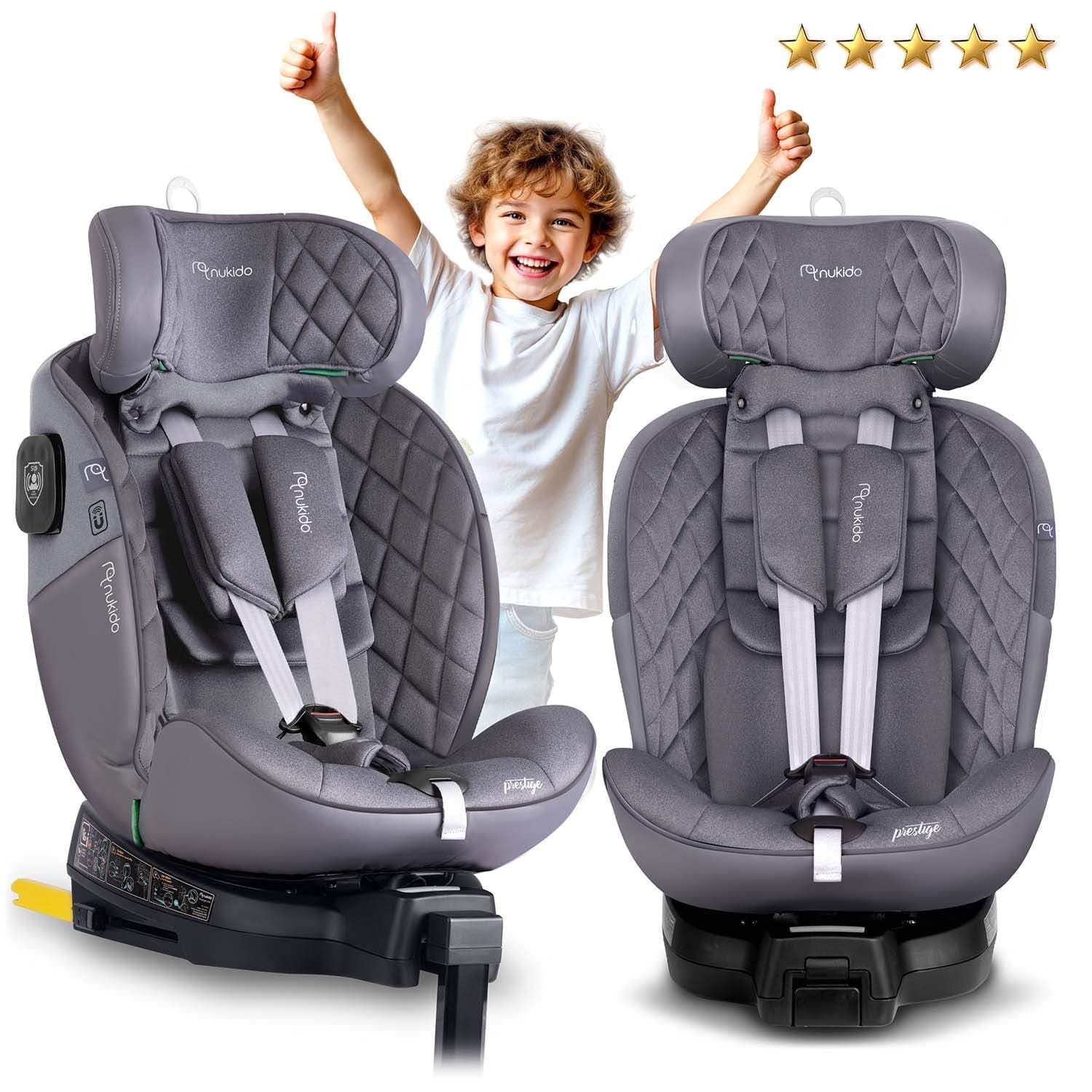 Nukido Prestige Line Autostol Grå 0-36kg ISOFIX view 2