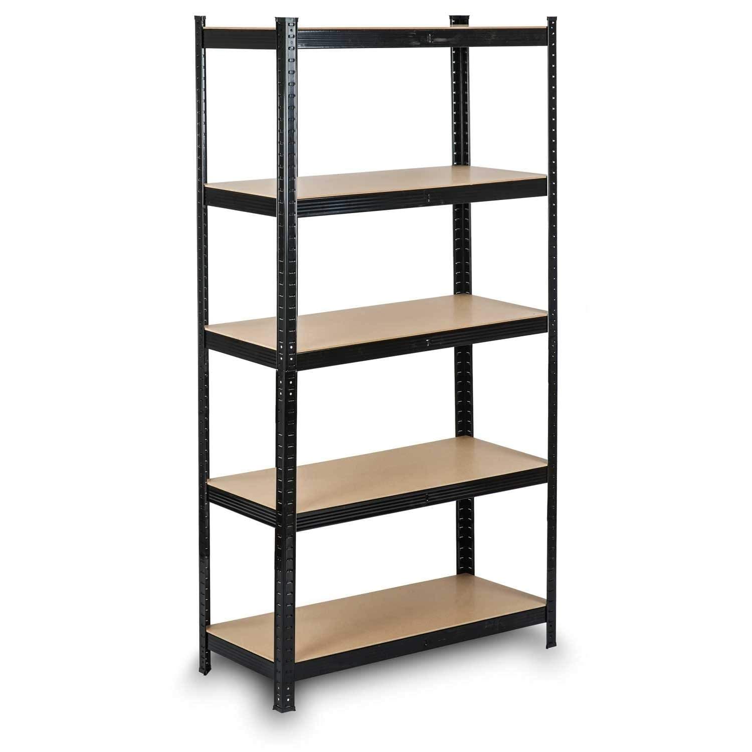 Sort metalhylde til opbevaring, 150 x 75 x 30 cm, Humberg HR-811 view 2